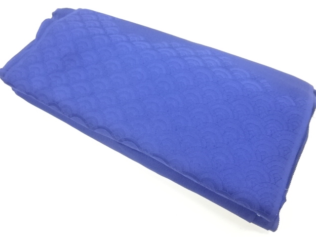 JAPANESE KIMONO / ANTIQUE ARAIHARI  FOR KIMONO / SILK / WOVEN SEIGAIHA